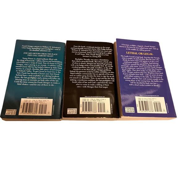 William W. Johnstone The Last Gunfighter Book Lot of 3, Ambush, Killing, Hell - Picture 2 of 5